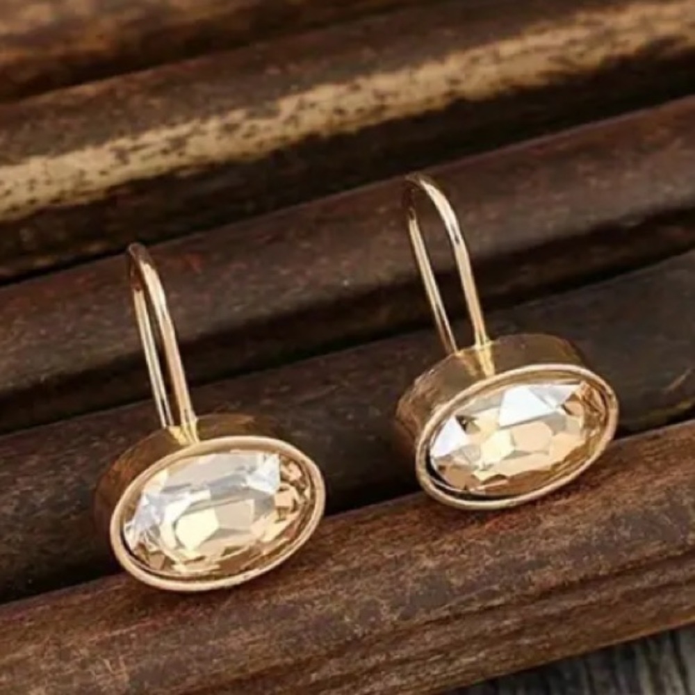 Anthropologie Gold and Cream Earrings